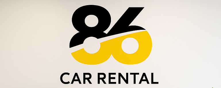 86 CAR RENTAL logo
