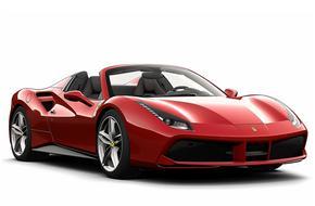 Autovermietung Dubai Al Maktoum Internationaler Flughafen Ferrari 488 Spider